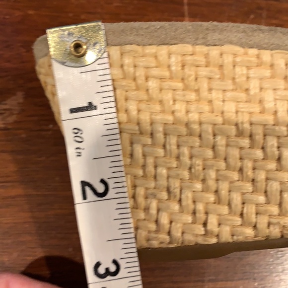 Prada platform straw wicker tan slides sandals - Picture 10 of 11